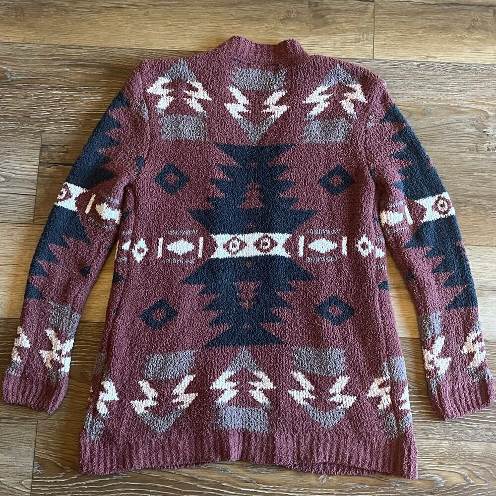 Jodifl Long Soft Knit Open Cardigan Size Sm Southwestern Geometric Aztec Boho